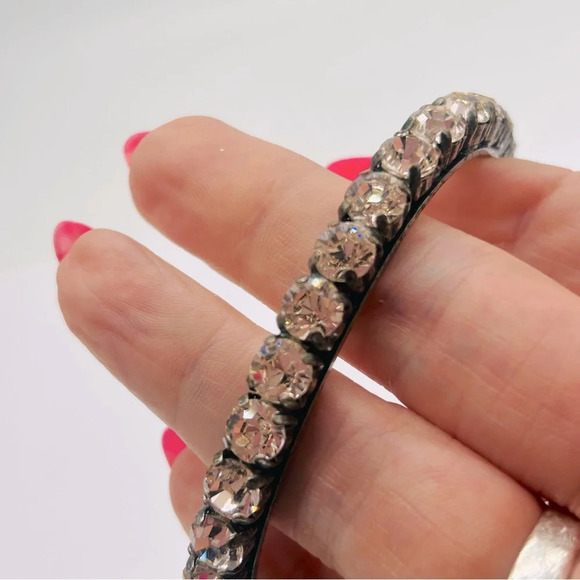 J. Crew Light Pink Jeweled Cuff Bracelet - Picture 2 of 4